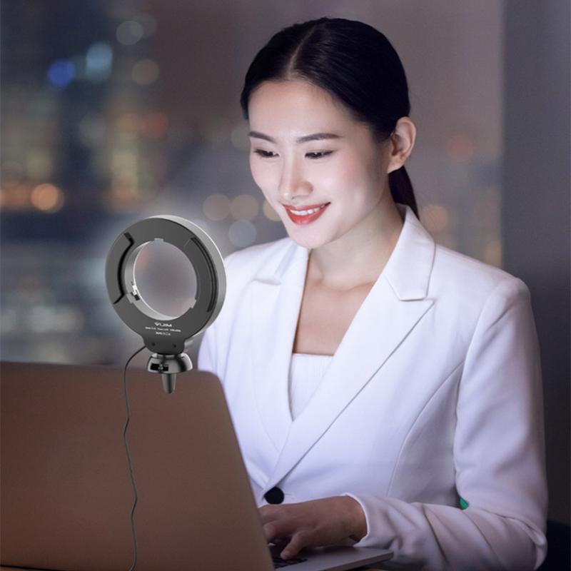 48leds Laptop Camera Beauty Ring Light - Clip Set 4-inch - Clip With Tripod