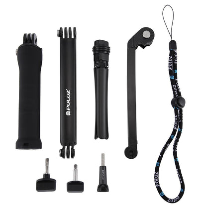 Foldable 3-way Tripod Selfie Stick for Action Cameras - 20-58cm Length