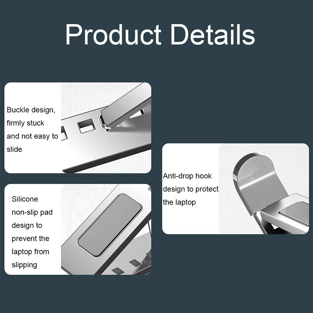 Foldable Aluminum Laptop Stand with Heat Dissipation