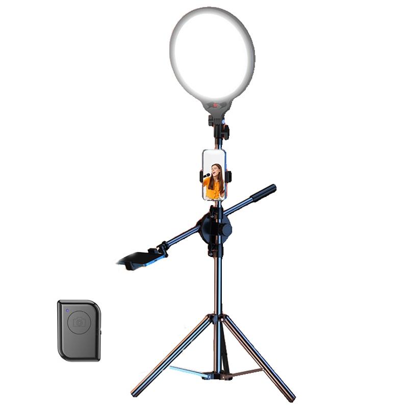 Full-screen Selfie Ring Light Tripod Set for Live Stream - 210cm Height - 55Cm Bracket With Remote Control