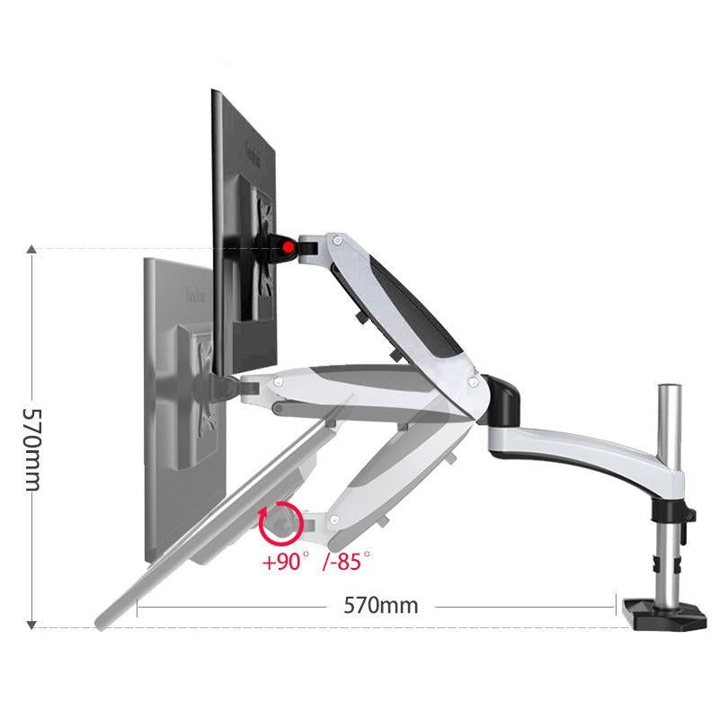 Adjustable Desktop Monitor Stand - Rotating