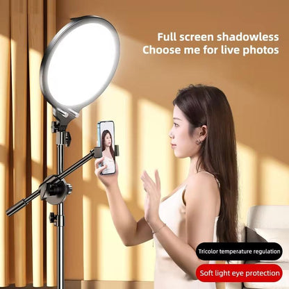 Full-screen 12.6 Selfie Ring Light Tripod Set - 210cm for Live Stream - 55Cm Overhead Shot