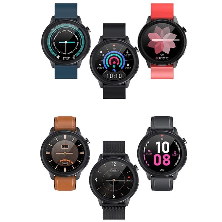 1.3 Inch Blue Silicone Heart Rate Smart Watch