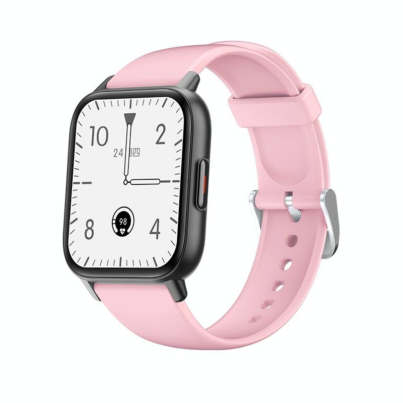 1.69 Inch Waterproof Smart Watch With Health Monitoring & Body Temp Detection Pink