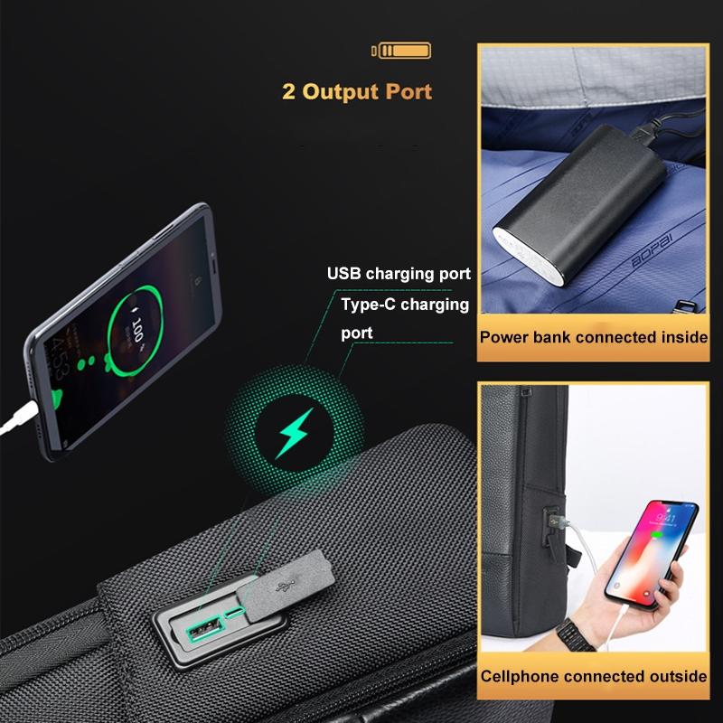 Waterproof Business Laptop Backpack - Genuine Leather Lightweight - Flagship