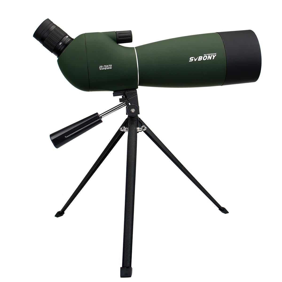 High Definition Birding Scope with Tripod - 25-75x70 - Green Film - 19Mm Eyepiece Red Film