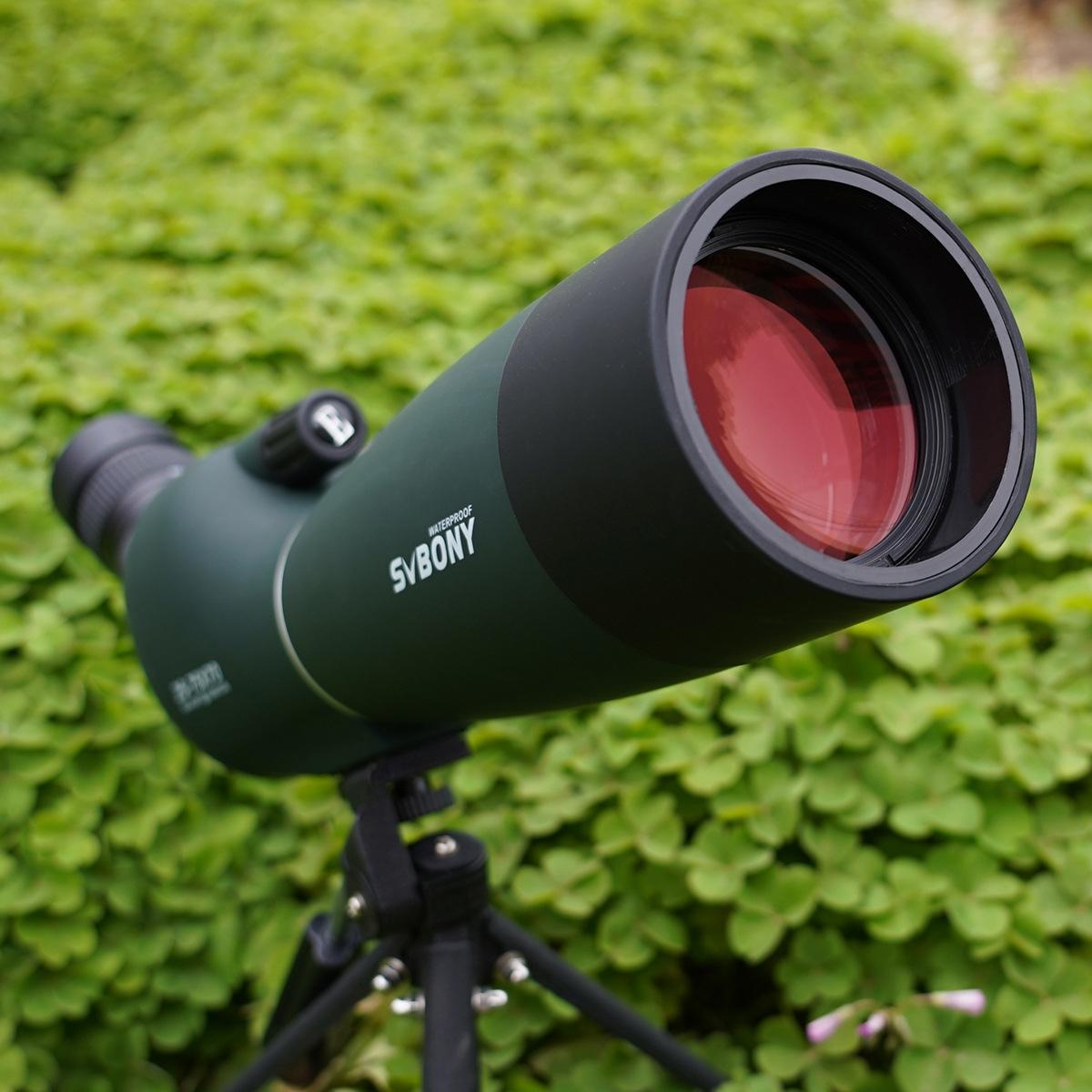 High Definition Birding Scope with Tripod - 25-75x70 - Green Film - 19Mm Eyepiece Red Film