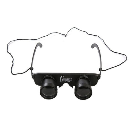 Adjustable Focus Fishing Binoculars - 3x28 with Glass Type and Zippered Case