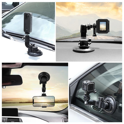 Universal Car Phone Mount with Suction Cup and Tripod Adapter
