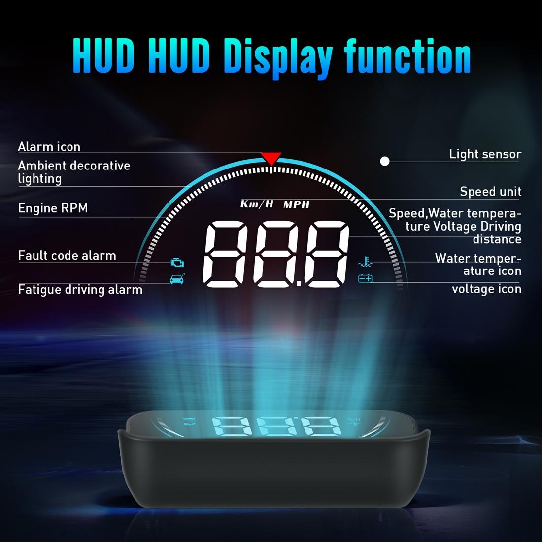 Universal Car Obd2 Hud 3.5 Inch Vehicle Head Up Display