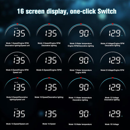 Universal Car Obd2 Hud 3.5 Inch Vehicle Head Up Display