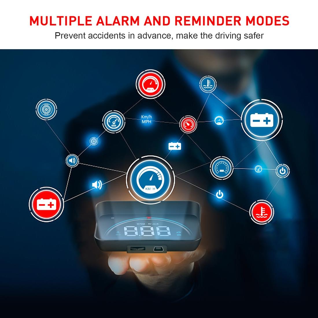 Universal Car Obd2 Hud 3.5 Inch Vehicle Head Up Display