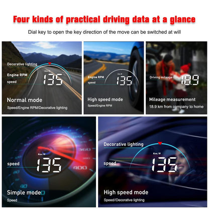 Universal Car Obd2 Hud 3.5 Inch Vehicle Head Up Display