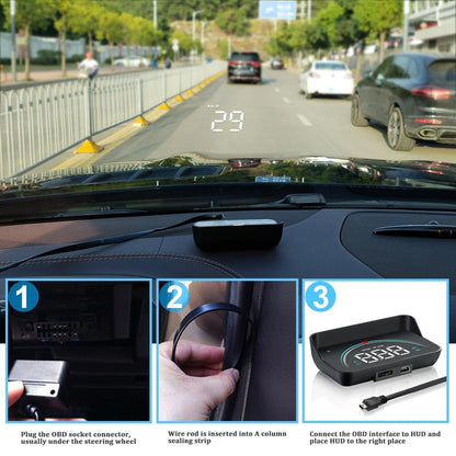 Universal Car Obd2 Hud 3.5 Inch Vehicle Head Up Display