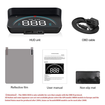 Universal Car Obd2 Hud 3.5 Inch Vehicle Head Up Display