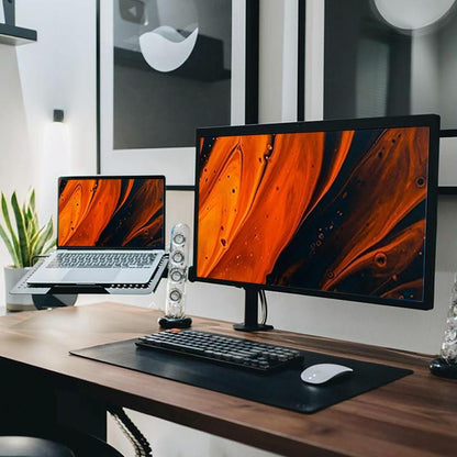 Rotatable Dual Screen Laptop Stand for Desktop