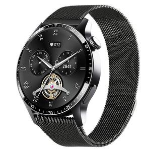 1.35 Inch Smart Watch Bluetooth Calls Health Monitoring 150+ Sports Black - Black Milan