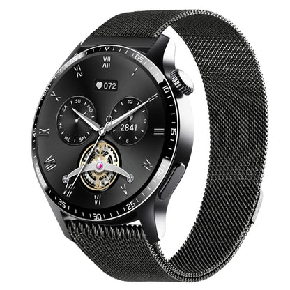 1.35 Inch Smart Watch Bluetooth Calls Health Monitoring 150+ Sports Black - Black Milan