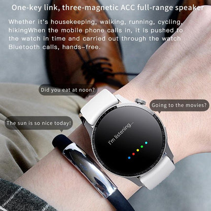 1.35 Inch Smart Watch Bluetooth Calls Health Monitoring 150+ Sports Black - Black Milan
