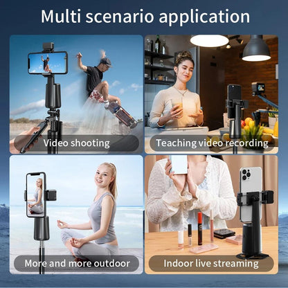 Auto Tracking Gimbal Stabilizer with Fill Light and Selfie Stick - 360 Degree Rotation - A200 Set 3