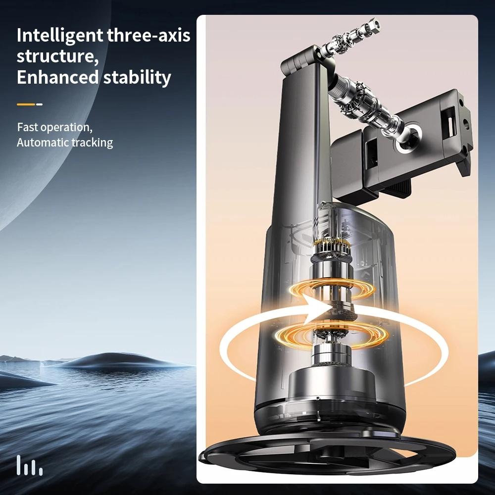 Auto Tracking Gimbal Stabilizer with Fill Light and Selfie Stick - 360 Degree Rotation - A200 Set 3