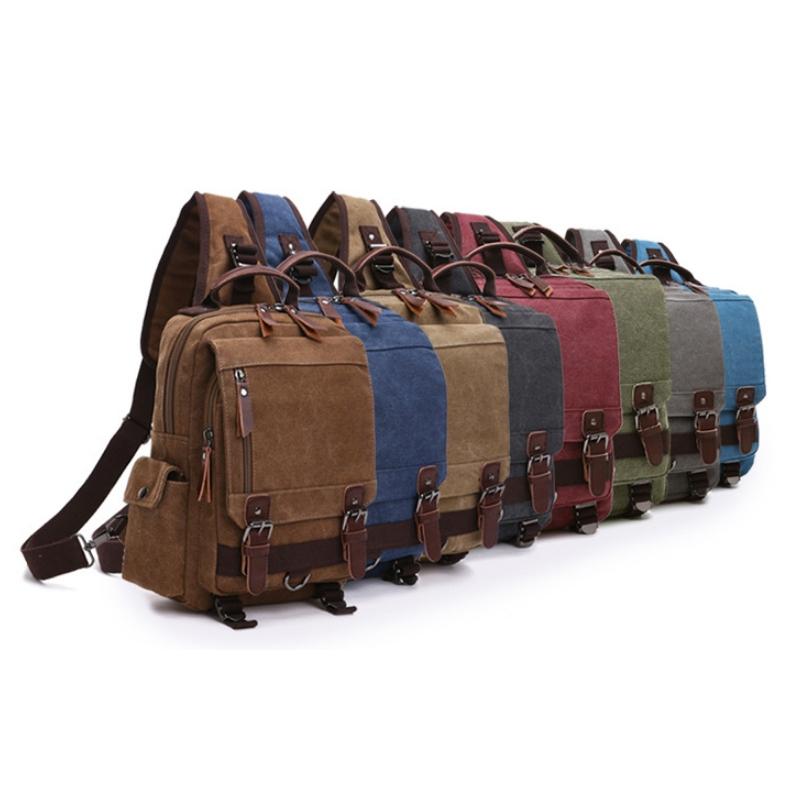Red Canvas Chest Bag For Outdoor Travel Messenger Style - Factory Direct Shop