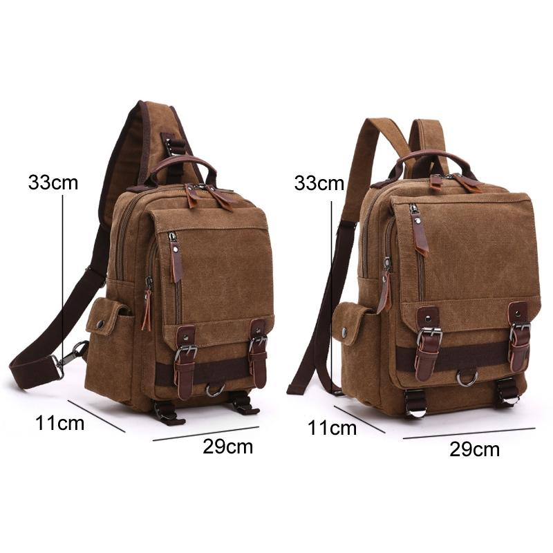 Red Canvas Chest Bag For Outdoor Travel Messenger Style - Factory Direct Shop