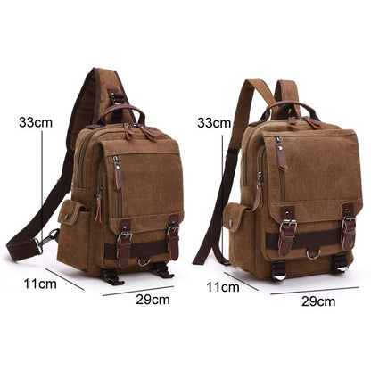 Red Canvas Chest Bag For Outdoor Travel Messenger Style - Factory Direct Shop