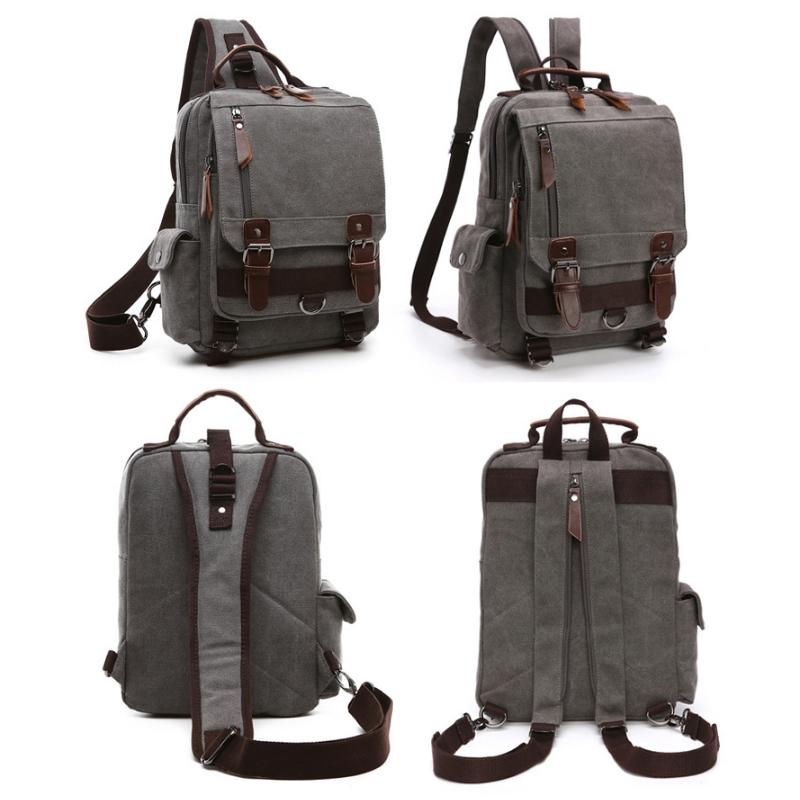 Red Canvas Chest Bag For Outdoor Travel Messenger Style - Factory Direct Shop