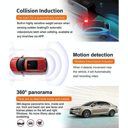 1080p Hd Triple Recording Car Recorder with Wifi & Mobile App