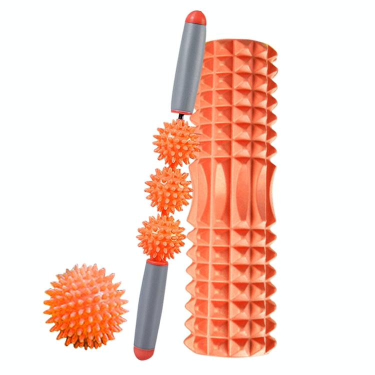 3 - In - 1 Eva Foam Roller Set 33Cm Length Orange Crescent - Factory Direct Shop