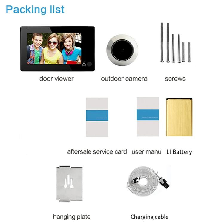 Wireless Doorbell 2.0Mp Smart With 4.3 Tft Display Screen