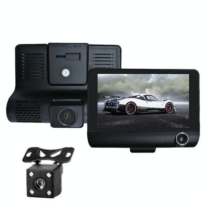 Hd 1080p Car Dvr with 3-in-1 Function and Wide Angle Night Vision - 4 Inch