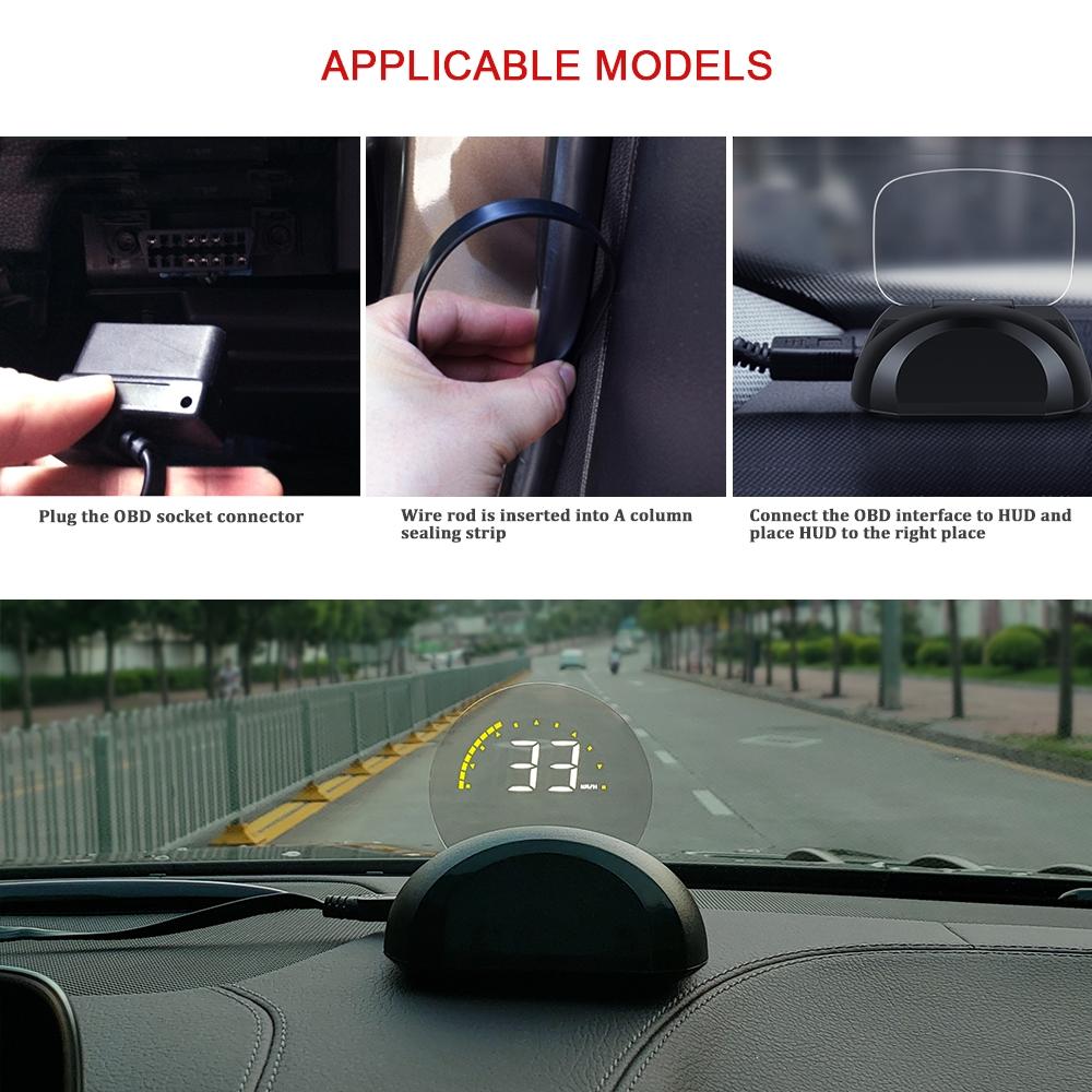 Universal Car Obd2 Hud 2.6 Inch Vehicle Head Up Display