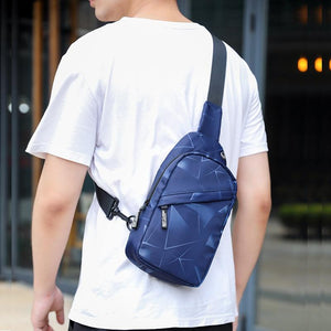 Dynamic Blue Oxford Cloth Chest Bag For Men Multi Functional Messenger Bag For Sports Travel Xqb993 - Factory Direct Shop