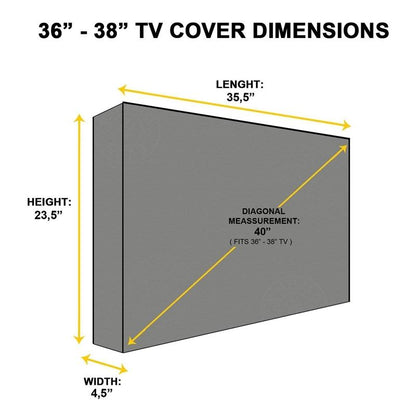 Universal Outdoor Tv Cover - Waterproof & Dustproof - Fits 40-42 Inches