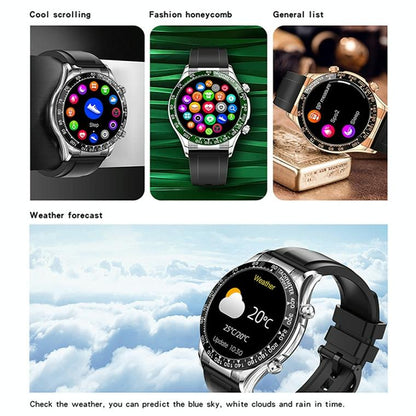 Smart Bluetooth Watch With Nfc Black Leather