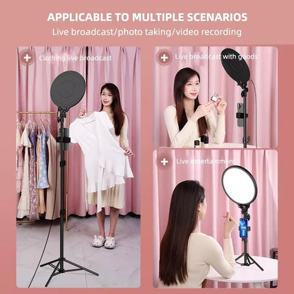 Full-screen 12.6 Selfie Ring Light Tripod Set - 210cm for Live Stream - 210Cm Overhead Shot