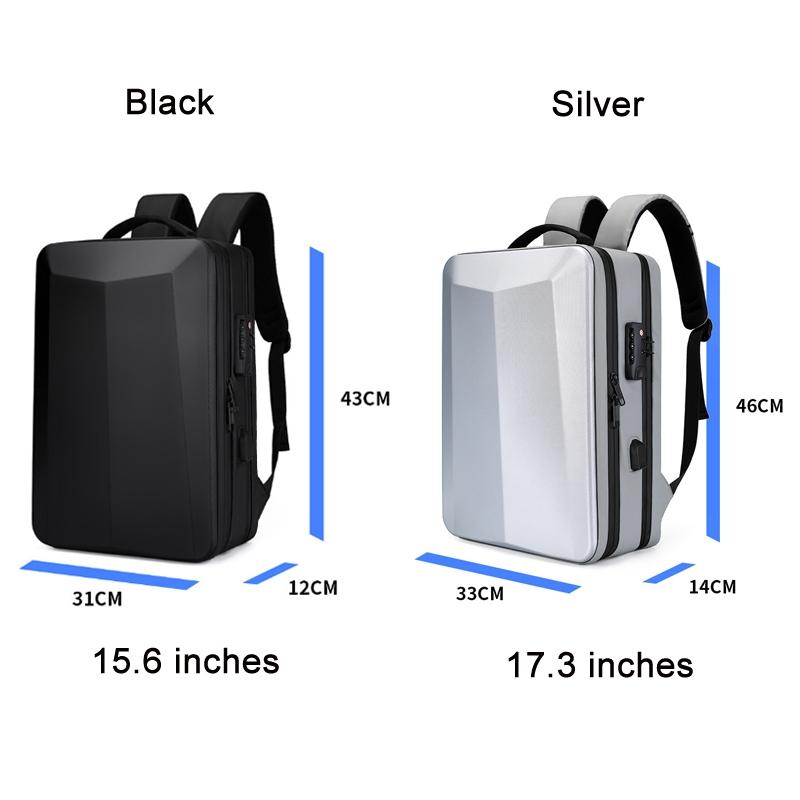 17.3 Silver Gaming Backpack with Hard Shell for Computers