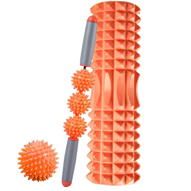 Foam Roller Set 3 - In - 1 Eva - 45cm - Orange - Factory Direct Shop