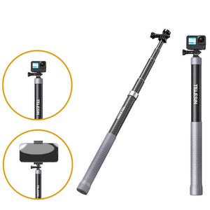 Carbon Fiber Selfie Stick for Action Cameras - 1 / 4 Screw