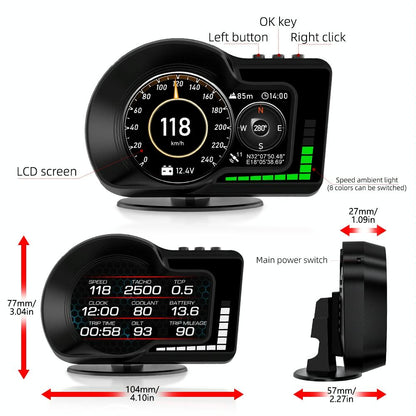 High Def Obd+Gps Hud For F15 Cars