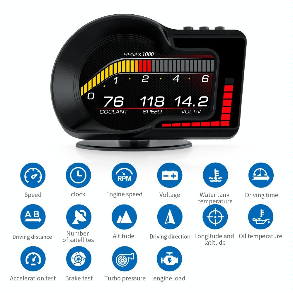 High Def Obd+Gps Hud For F15 Cars