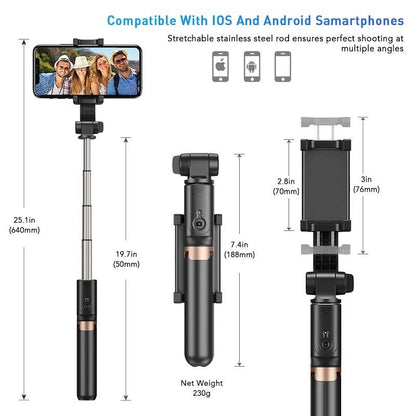 Multifunctional Mobile Phone Gimbal Stabilizer with Live Video and Selfie Stick