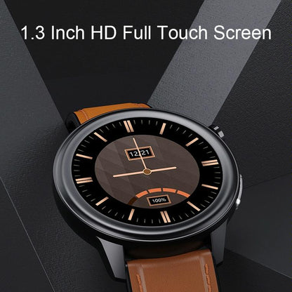 1.3 Inch Heart Rate Smart Watch Brown Leather