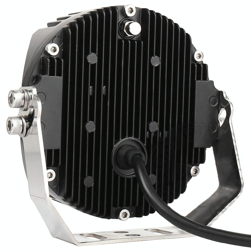 5 Inch Dc12V - 30V 5000Lm 6500K 50W Car Led Light On Three Sides Headlight For Jeep Wrangler Gold Light