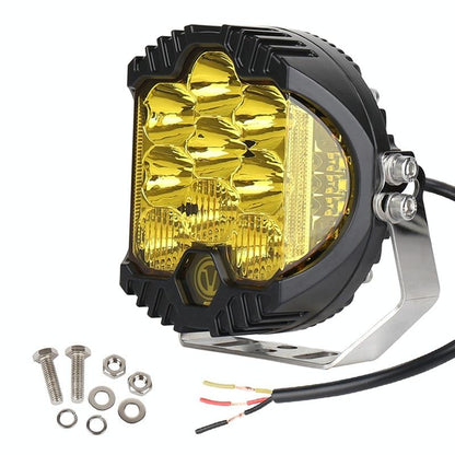 5 Inch Dc12V - 30V 5000Lm 6500K 50W Car Led Light On Three Sides Headlight For Jeep Wrangler Gold Light