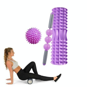 Foam Roller Set 3 - In - 1 Eva - 45cm - Purple - Factory Direct Shop