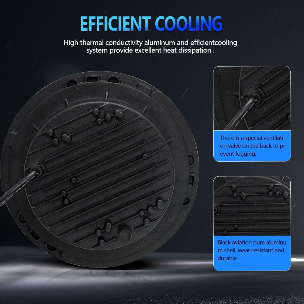 7 Inch Car Colorful Round Angel Eye Headlight