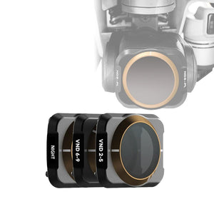 Variable Vnd Lens Filter for Dji Mavic Air 2 - 3-in-1 2.5-6.9 Stop - Reducing Light Pollution